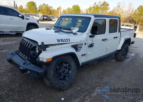 2023 Jeep Gladiator Willys 4X4 z USA, uszkodzony, nr VIN 1C6HJTAGXPL548617